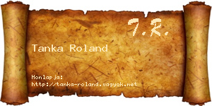 Tanka Roland névjegykártya